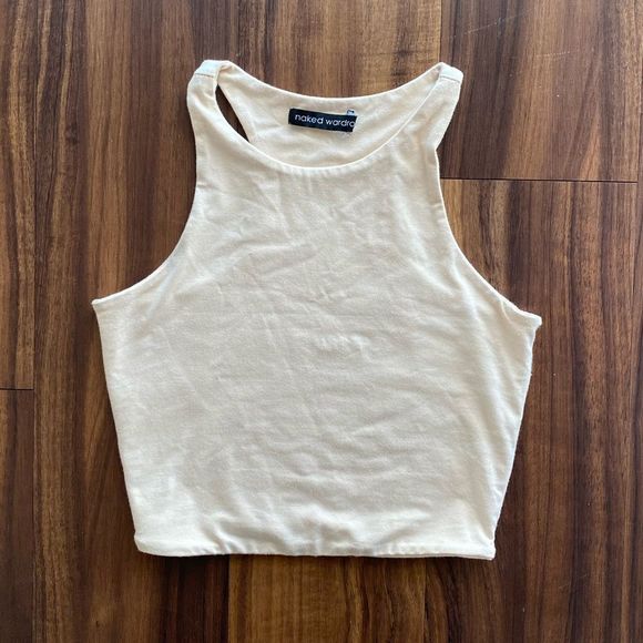 naked wardrobe Tops - naked wardrobe nw crop tank top beige